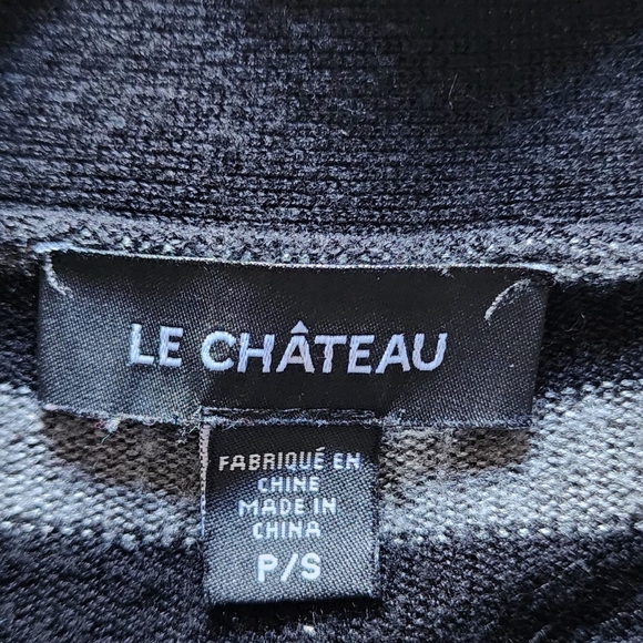 Le château black/gray long sleeves open knit cardigan, size S - Picture 5 of 8